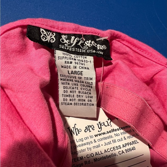 Y2K Self Esteem Pink Beaded Tank Top Size Large - Picture 5 of 11